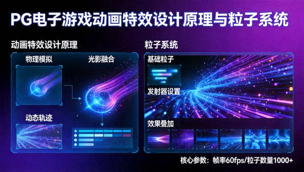PG电子游戏动画特效设计原理与粒子系统展示图